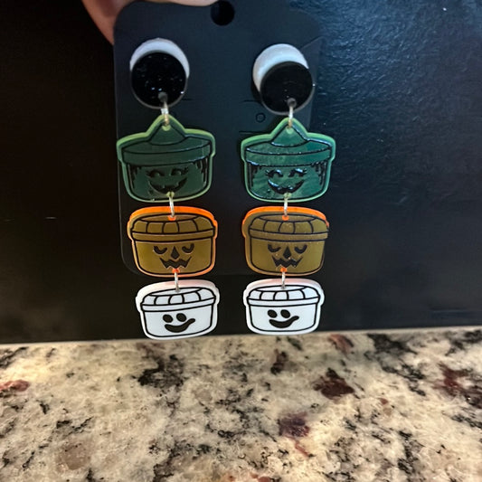 Halloween Bucket Earrings