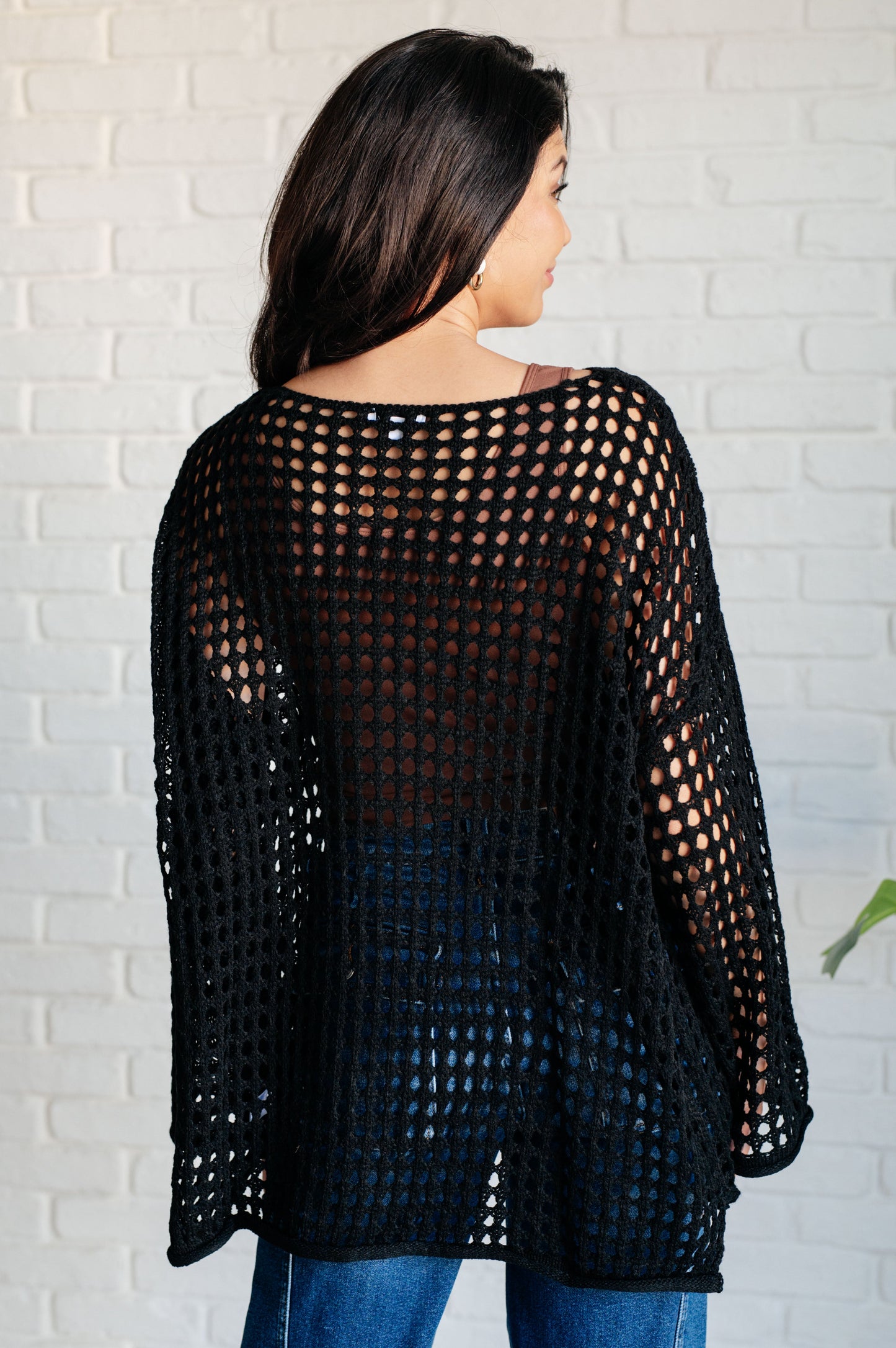 Ask Anyway Fishnet Sweater