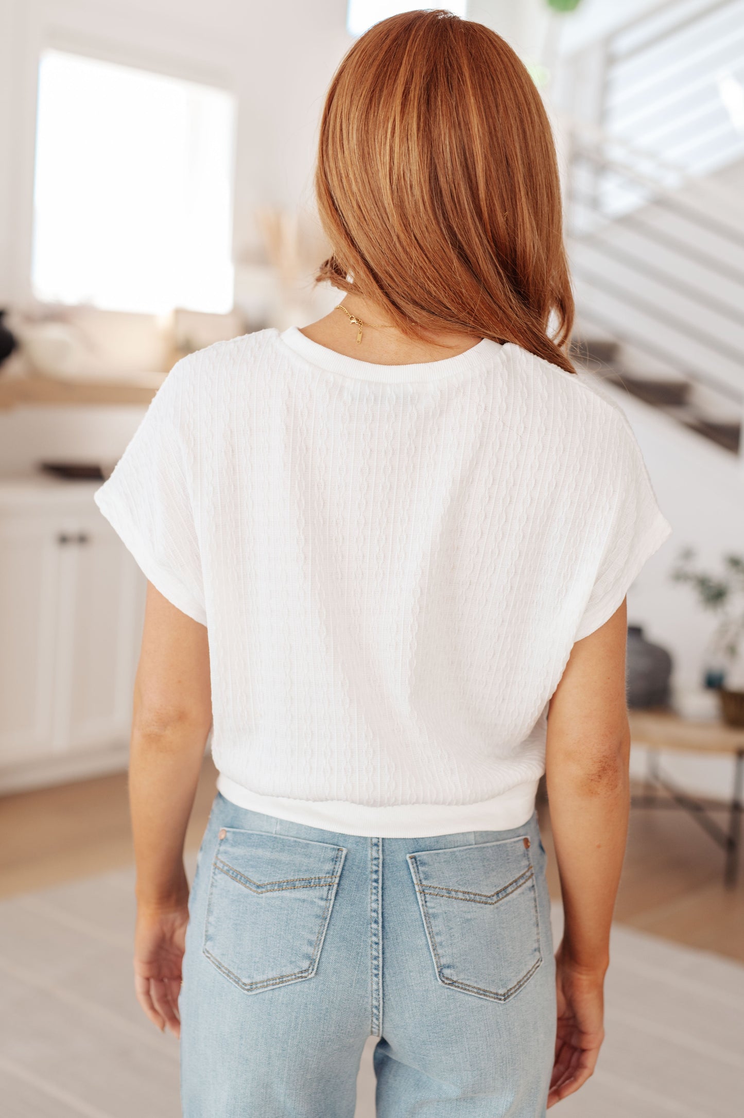 Clearly Classic Short Sleeve Top in White