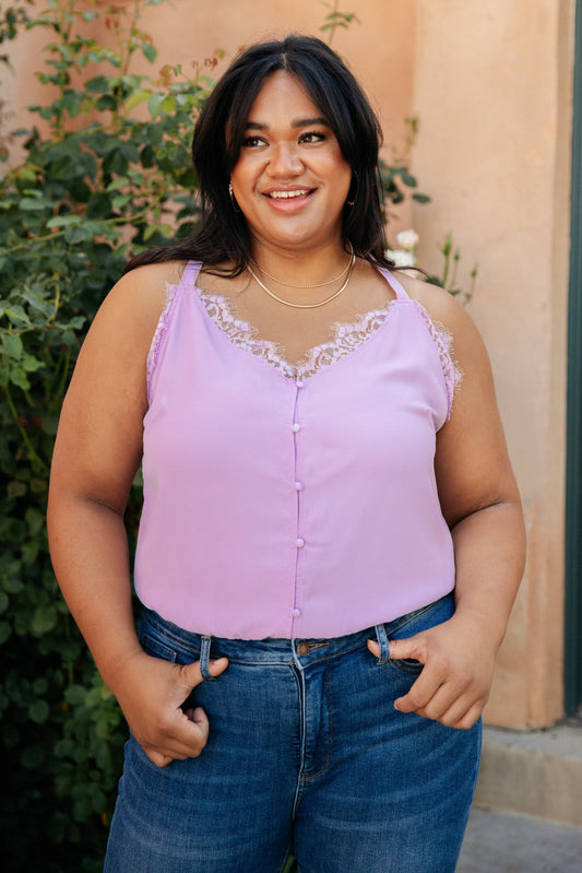 Lace Bonbon Bodysuit in Lavender