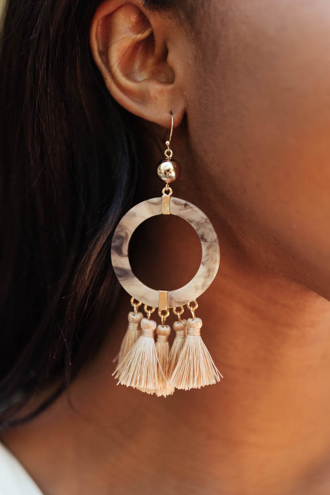 Circle Fringe Earrings