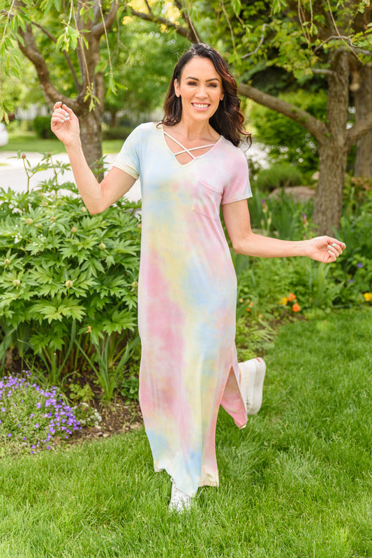 Crossing Over Tie Dye Maxi