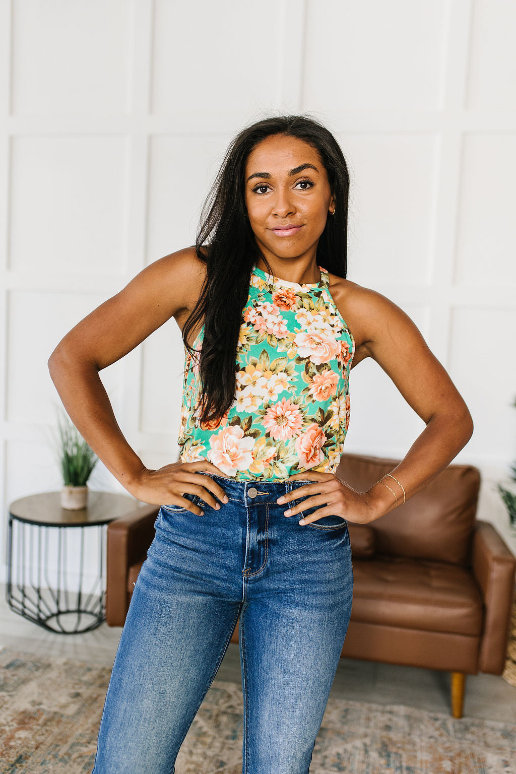 Fiddle Dee Dee Floral Halter Top