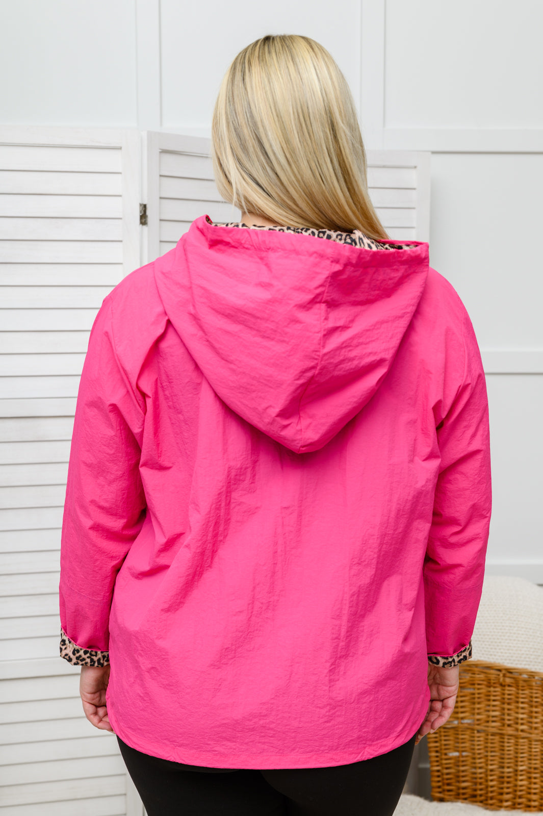 Get Going Leopard Windbreaker in Pink