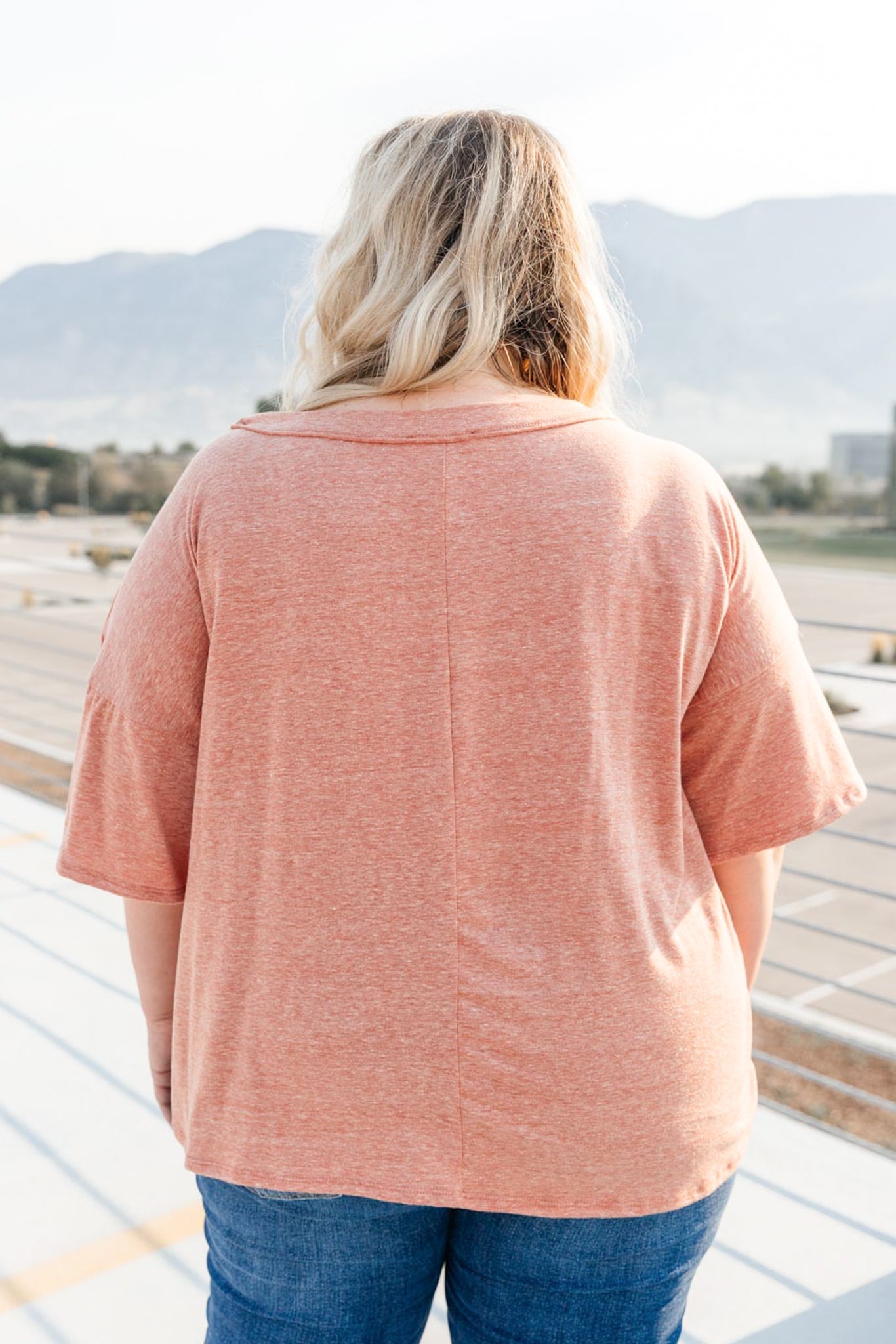 Hannah Tee In Faded Rust