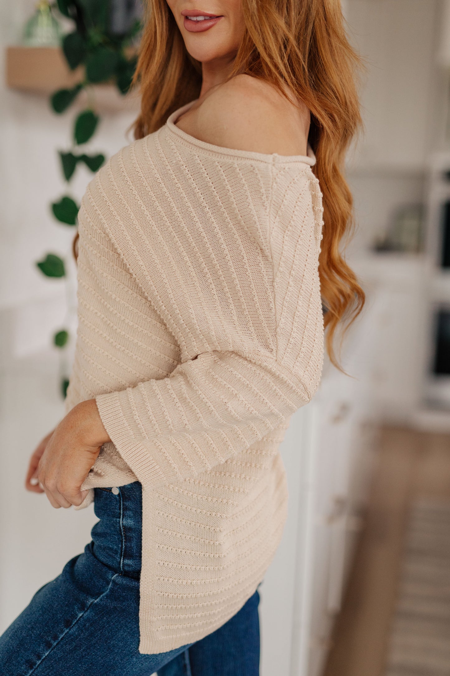 High Tide Oversized Top in Cream