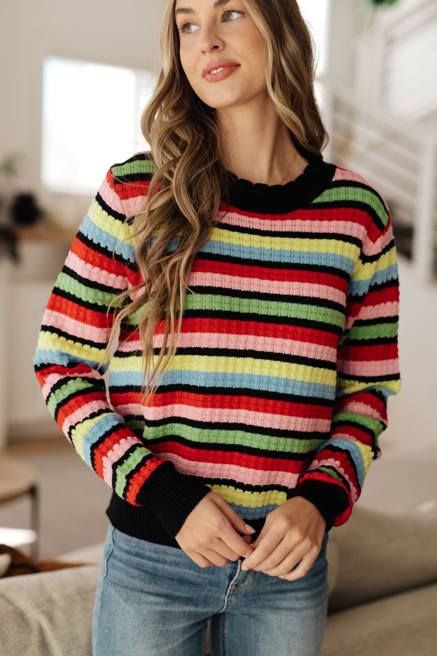 Keep Dreaming Striped Sweater