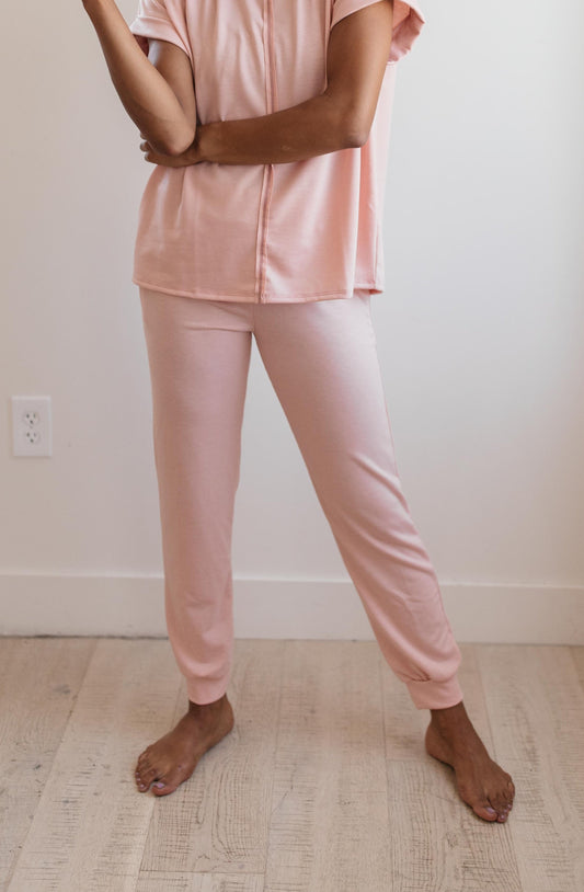 Luxurious Loungewear Joggers In Blush