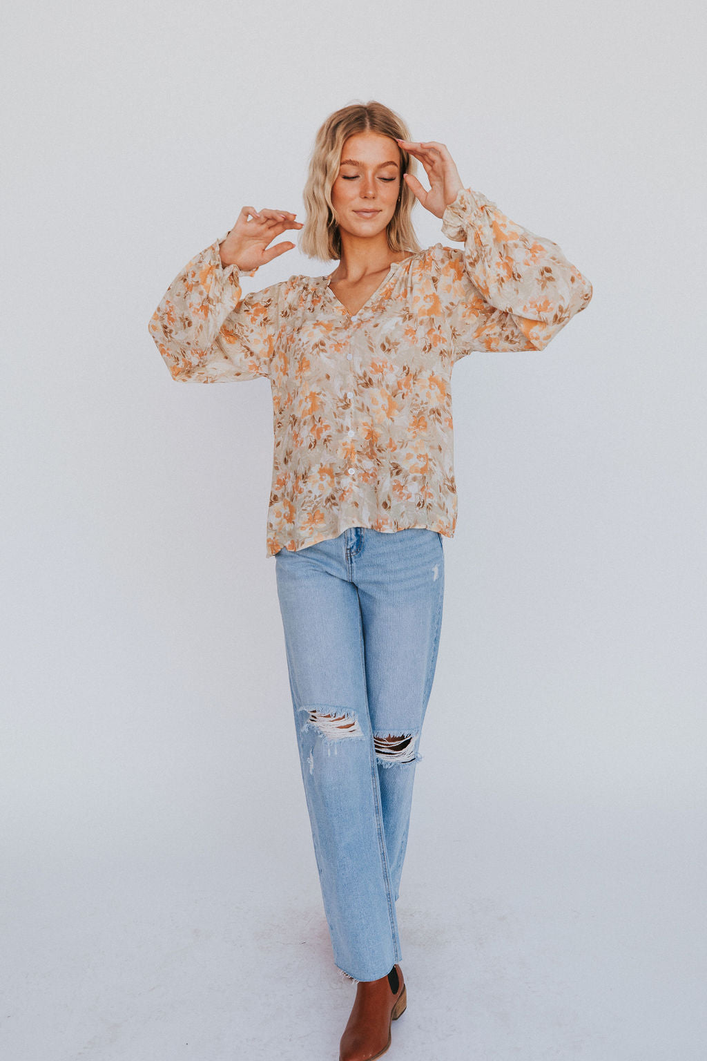 Figure It Out Floral Top