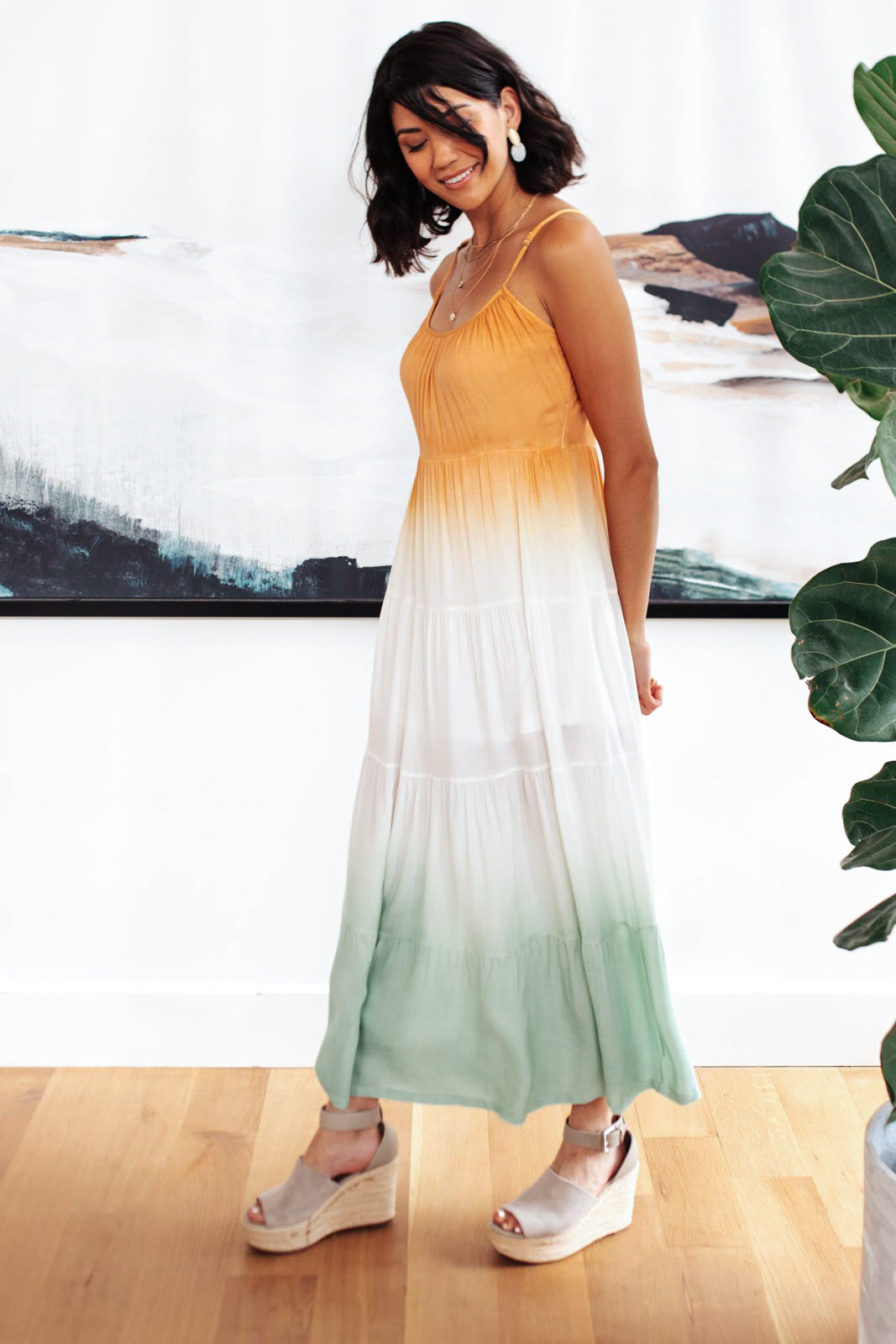 Ombré Skies Tiered Dress