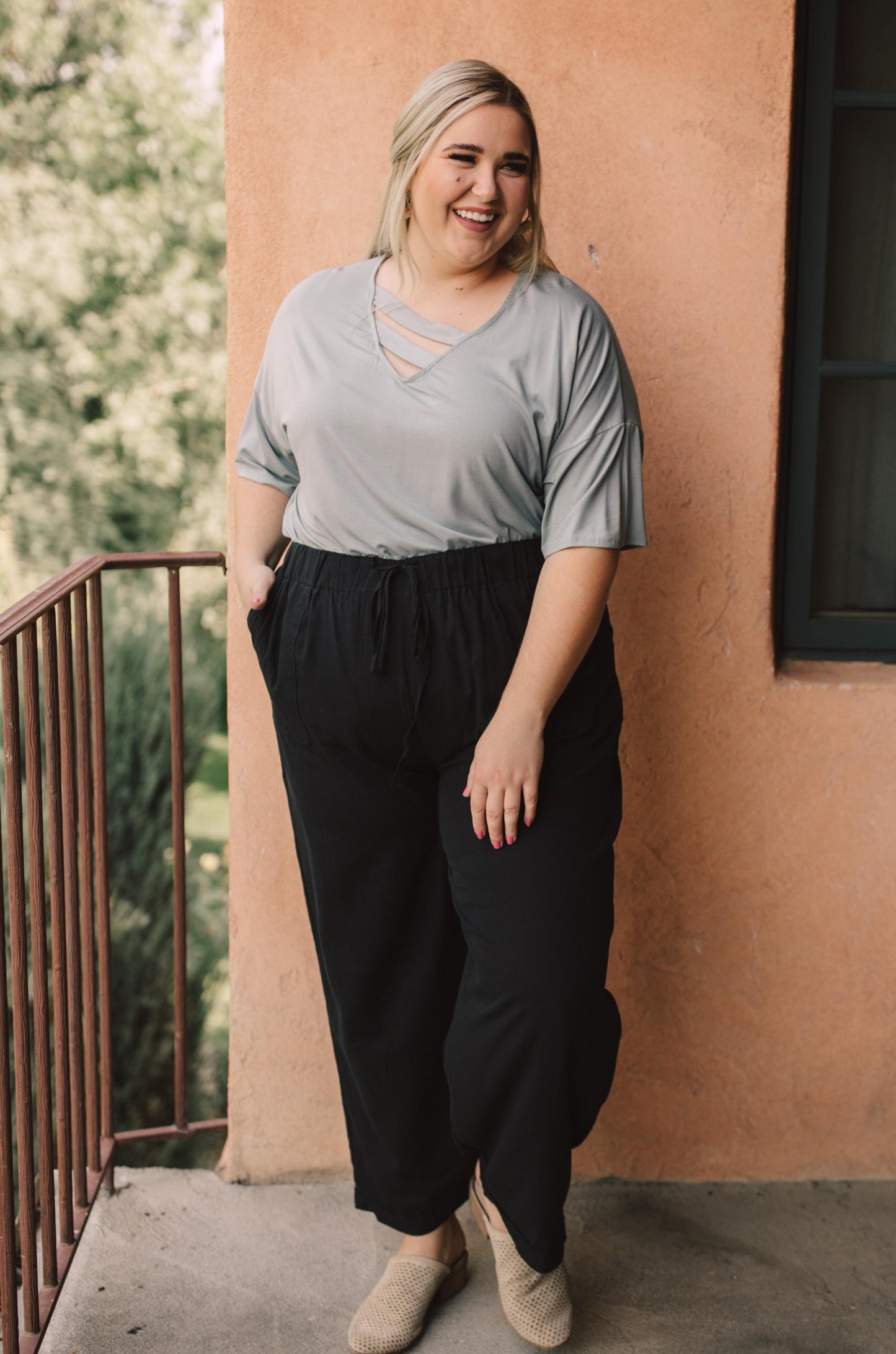 Parallel Universe Top In Dusty Blue