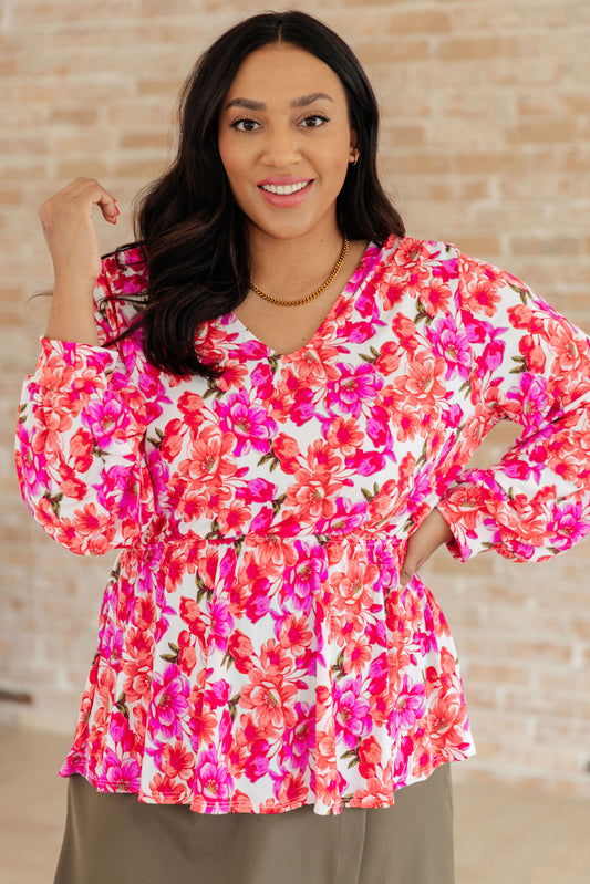 Smile Like You Mean It Floral Peplum