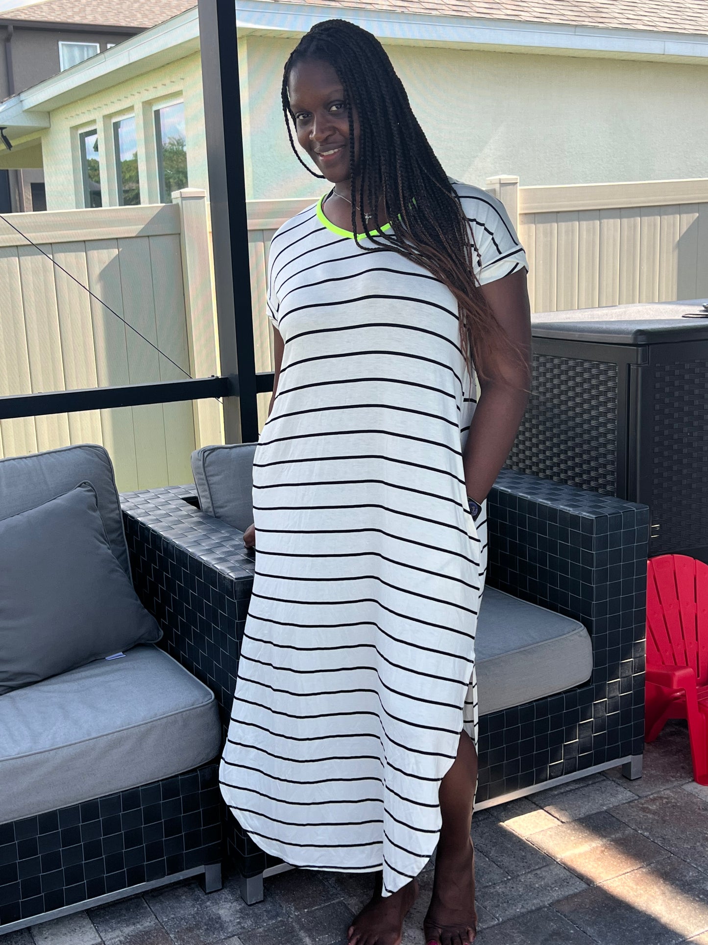 Madeline Striped Maxi Dress