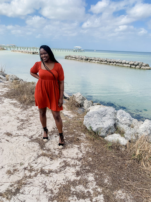 Sunset Cable Knit Dress