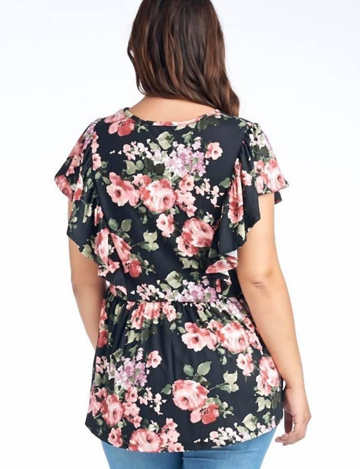 Floral Peplum Top